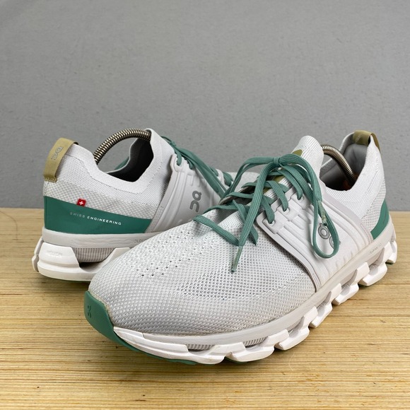 Once We Were Warriors Other - On Mens Cloudswift 3 White Green Running Shoes Sneakers 11.5